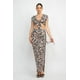 thumbnail image 1 of Conjunto de Top Floral con Nudo Frontal y Falda Larga Fruncida, Negro S, 1 of 5