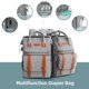 thumbnail image 3 of Mochila ISMGN Bolsa para Pañales Grande Multifuncional Gris, 3 of 7