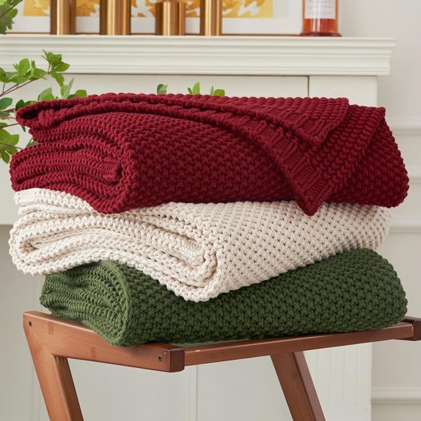 Xiao Hua Manta para cama, 1 unidad, roja, refrescante, de 130 x 160 cm. Manta grande para cama, siesta, sofá, suave, de acrílico, ideal para todas las estaciones.