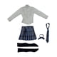 thumbnail image 1 of Conjunto De Uniforme Escolar Femenino Para Muñeca BJD De 12 Pulgadas, Cuerpo De Figuras Femeninas, Color Azul Claro, 1/6, 1 of 3