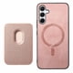 thumbnail image 1 of Funda de Cuero Magnética con Tarjetero para Samsung Galaxy A55 Cubierta Delgada Rosa, 1 of 5