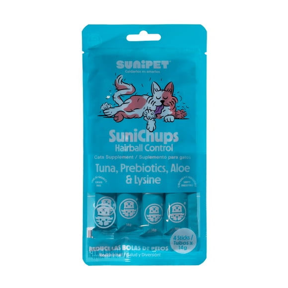 Snack SuniChups Hairball Control Para Gato 4 Tubos