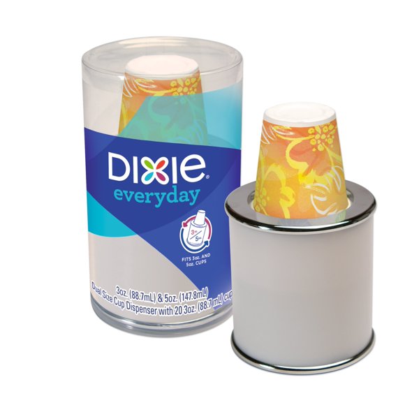 Dispensador de vasos de papel Dixie para vasos de baño de 90 ml o 150 ml