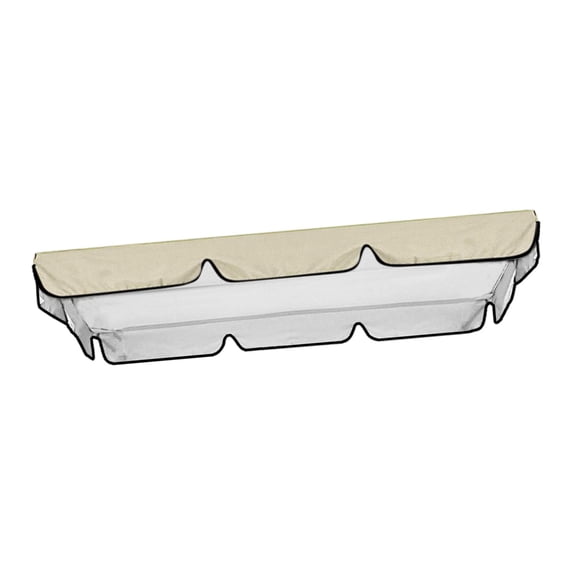Cubierta de repuesto para columpio, cubierta a prueba de sol, poliéster, a prueba de viento, a prueba de polvo, cubierta para silla columpio de Patio Beige
