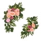 thumbnail image 3 of Arco de flores para boda, flor de seda, vegetación rústica, decoración versátil, de puerta de pared de recepción, decoración de fondo de hojas Rosa, 3 of 5