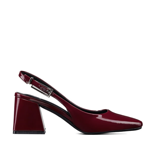 Zapato Taco Talón abierto Simil Charol Mujer Weide YOU538
