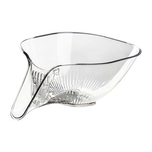 Magideal - Colador De Cocina, Colador De Frutas Y Verduras, Cesta De Lavado Portátil Multiusos Para Pasta, Lavado De Verduras, Drenaje De Fideos , Claro