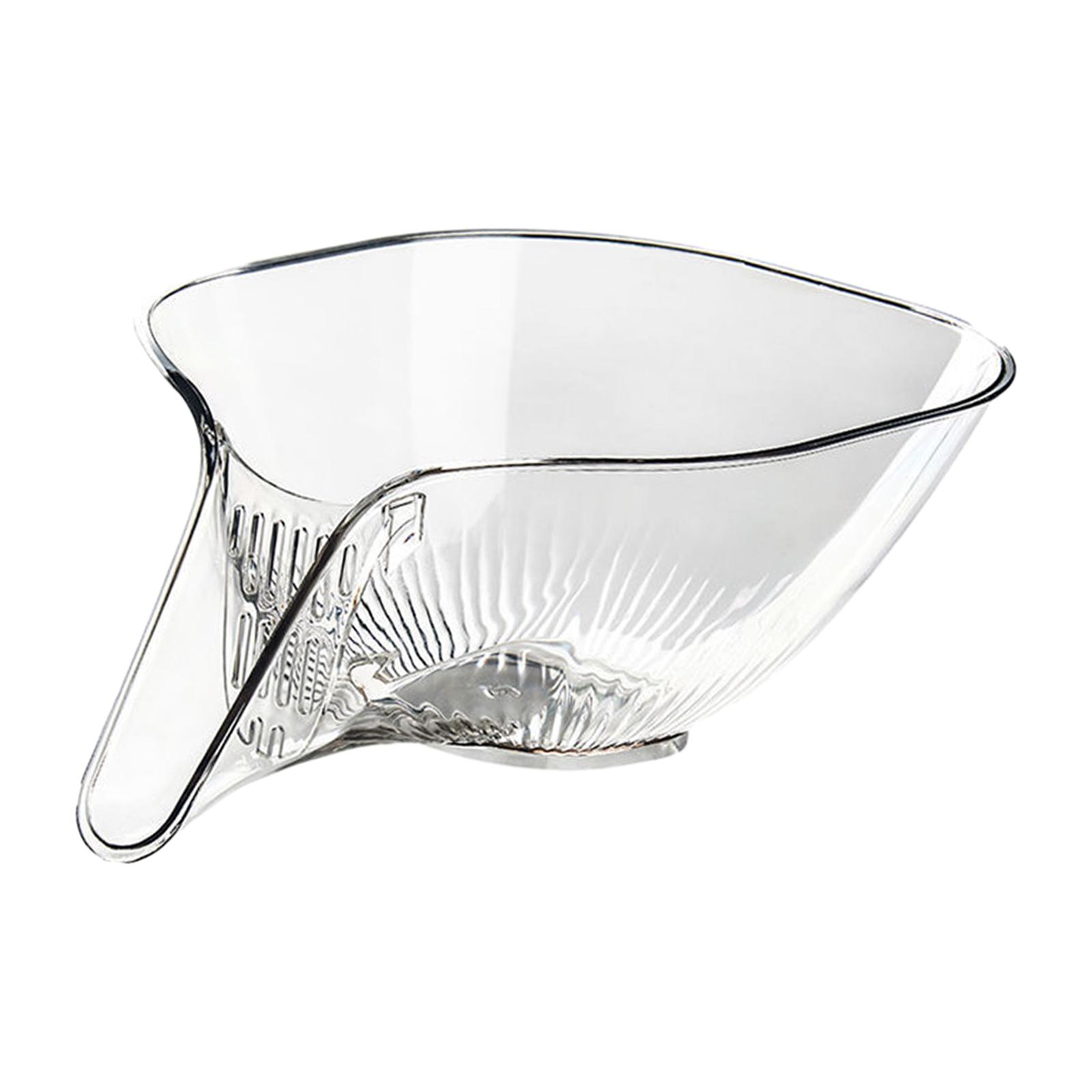 Magideal - Colador De Cocina, Colador De Frutas Y Verduras, Cesta De Lavado Portátil Multiusos Para Pasta, Lavado De Verduras, Drenaje De Fideos , Claro