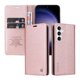 thumbnail image 1 of Funda Billetera de Cuero para Samsung Galaxy S23 FE con Tarjetero y Soporte - Tapa Magnética Rosa, 1 of 6