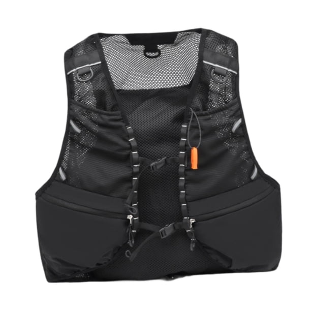 Chaleco de hidratación, mochila con múltiples bolsillos, bolsa deportiva, mochila de hidratación para ciclismo, jogging, carreras, senderos y senderis Negro