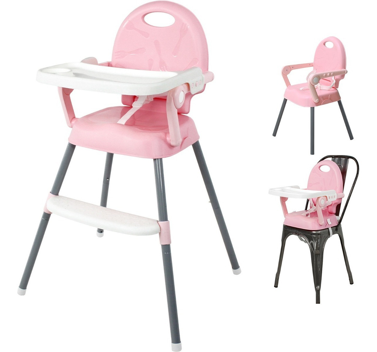 Little Monkey - Silla De Comer 3 En 1 Plegable Para Bebé