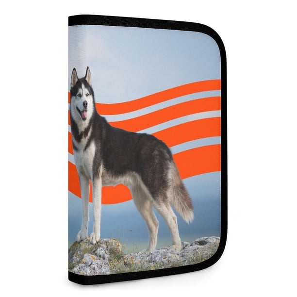 Husky Siberiano Bolsa de Almacenamiento Plegable Portátil con Compartimentos, Organizador de Herramientas Multi-Bolsillo, Uso Dual Viaje y Hogar 26.5*17.8cm