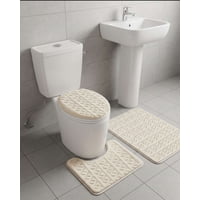 Mylhogar - Juego De Alfombras De Baño 3 Piezas Suaves Y Absorbentes