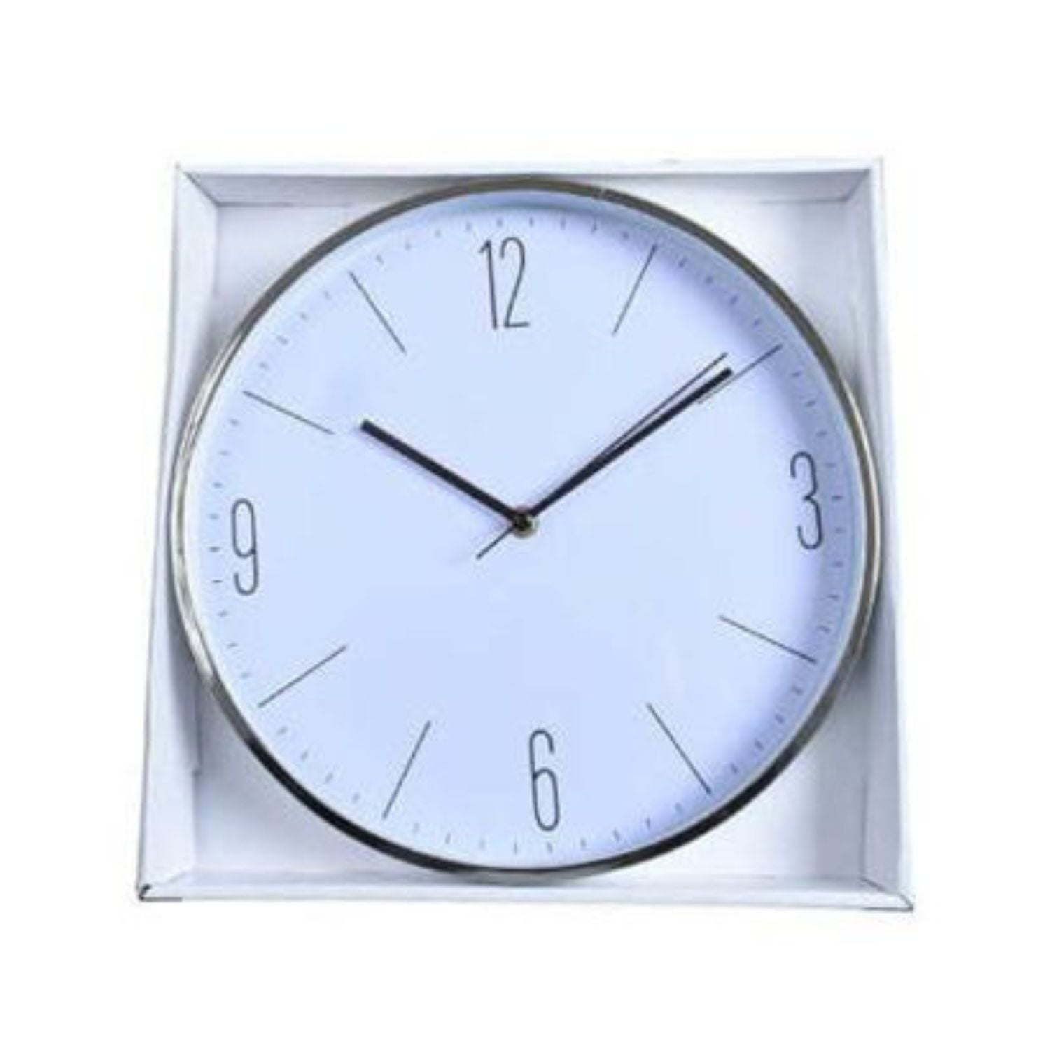 Disparo - Reloj De Pared Enchapado Marco Plano 30cm Decoracion Hogar