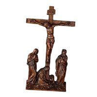 Magideal - Crucifijo De Pie, Estatua De Cruz De Jesús De 10 Pulgadas De Alto, Cruz De Mesa Católica, Crucifijo De Jesús Para Capilla, Colección Cristiana, Oracio