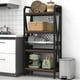 thumbnail image 3 of 56.30'' Bakers Rack 4-Level Storage Shelves Mental and Wooden Kitchen Shelves, Kitchen Organizers and Storage, for Garage, Pantry, Bathroom ,25.60'' Length, 3 of 3