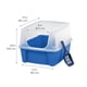 thumbnail image 2 of Caja de arena para gatos IRIS USA, grande, con la parte superior abierta, de lados altos, azul, 2 of 7