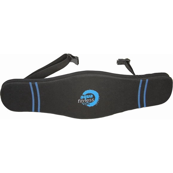 Cinturón de flotación Aqua Water Fitness Deluxe para adulto, color negro/azul