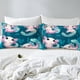 thumbnail image 5 of Christm-as Trees D-u-t Co-ve-r Queen Size Sa-nta Claus- and Snowman Comfort-er Cover with 2 Pillow-case for Te-ens Adults Kids S-tarry Sky Be-dding Set Snow Sc-ene Brea-thable 3 Pieces D-ecorative, 5 of 5