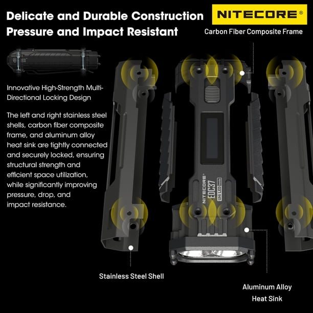 Linterna Nitecore EDC37 Ultimate Tactical 8000 lm con llavero | Lider
