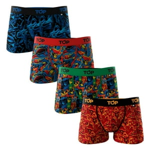 Top - Bóxer Niño Algodón Pack 4 Superman C4