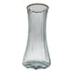 thumbnail image 2 of Florero Jarrón De Vidrio Cristal Con Borde Dorado blanco, 2 of 4