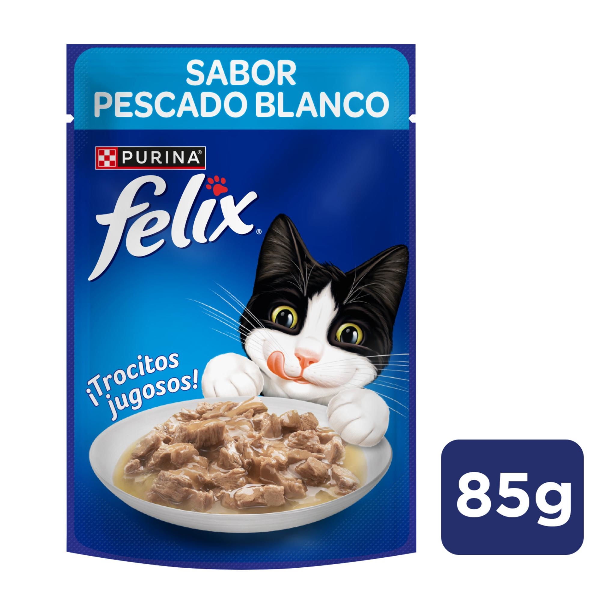 Alimento Húmedo Gato Adulto Sabor Pescado Blanco Pouch 85 g Felix