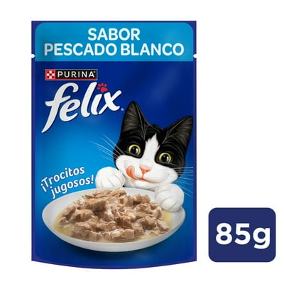 Alimento Húmedo Gato Adulto Sabor Pescado Blanco Pouch 85 G Felix