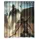 thumbnail image 1 of Cortina de ducha de baño con ganchos, diseño de cómic de manga de Attack on Titan, tamaño 60 x 72 pulgadas, 1 of 3