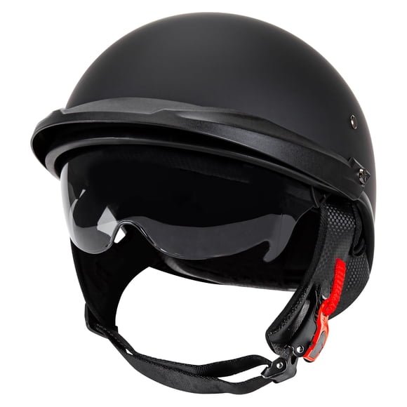 Casco CARTMAN Open Face Negro Mate DOT Talla Grande