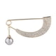 thumbnail image 2 of Crystal Pearl Cardigan Suéter Con Clip Broche Bufanda Abrigo Vestido Dorado, 2 of 5