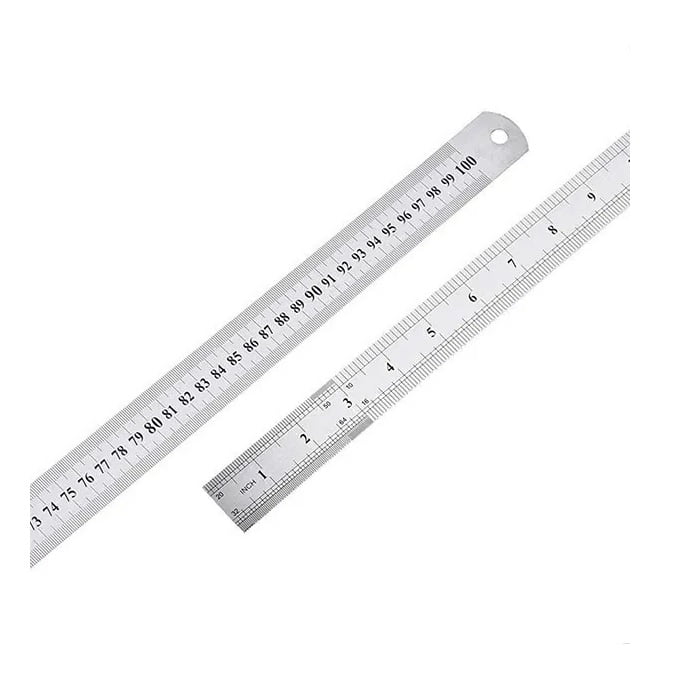 Master Prox - Regla Metálica Acero 100 Cm / 40 Pulgadas Flexible