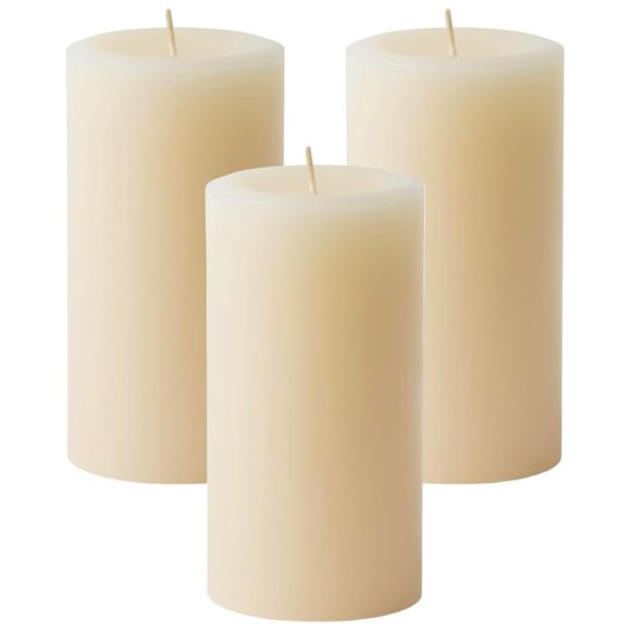 Pillar Candles Mister Candle Dripless, sin perfume, color marfil, 3 x 6 pulgadas