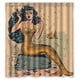 thumbnail image 1 of Cortina de ducha de sirena con ganchos, tamaño 66 x 72 pulgadas, 1 of 3