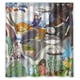 thumbnail image 1 of Cortina de ducha de la colección Anime Totoro El Viaje de Chihiro, juego de cortina de baño con ganchos, tamaño 60 x 72 pulgadas, 1 of 3
