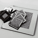 thumbnail image 4 of Posavasos de espejo de vidrio, 10 x 10 cm, tapete de diamante triturado, 4 of 5