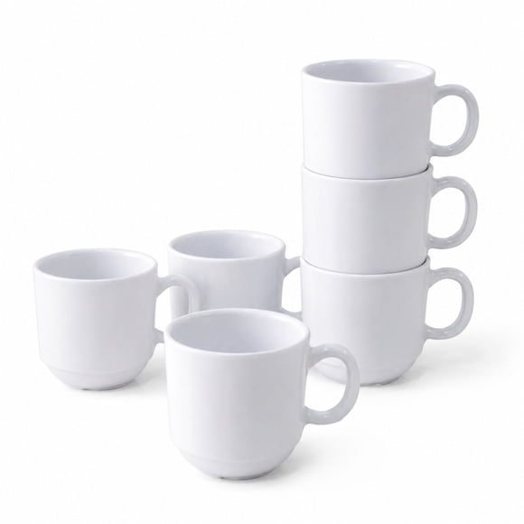 6 Tazas Melamina Apilable / Mug Melamina 350cc