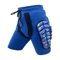 Ioensy - Pantalones Cortos Acolchados Para Niños Equipo De Protección De Patinaje Eva Para Andar En Monopatín Esquí Al Aire Libre Azul S