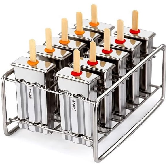 Moldes para Paletas ecozoi 10 unidades + bandeja + palitos de bambú