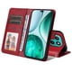 thumbnail image 4 of Funda Billetera para Honor X8C con Porta Tarjetas y Soporte Ajustable Rojo, 4 of 5