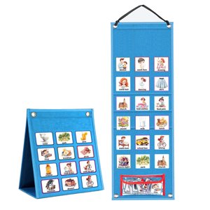 Magideal - Horario Visual Para Niños, Tablero De Planificación Diaria, Herramienta De Comportamiento, Planificador De Pared, Tabla De Rutina Antes De Acostarse C Azul
