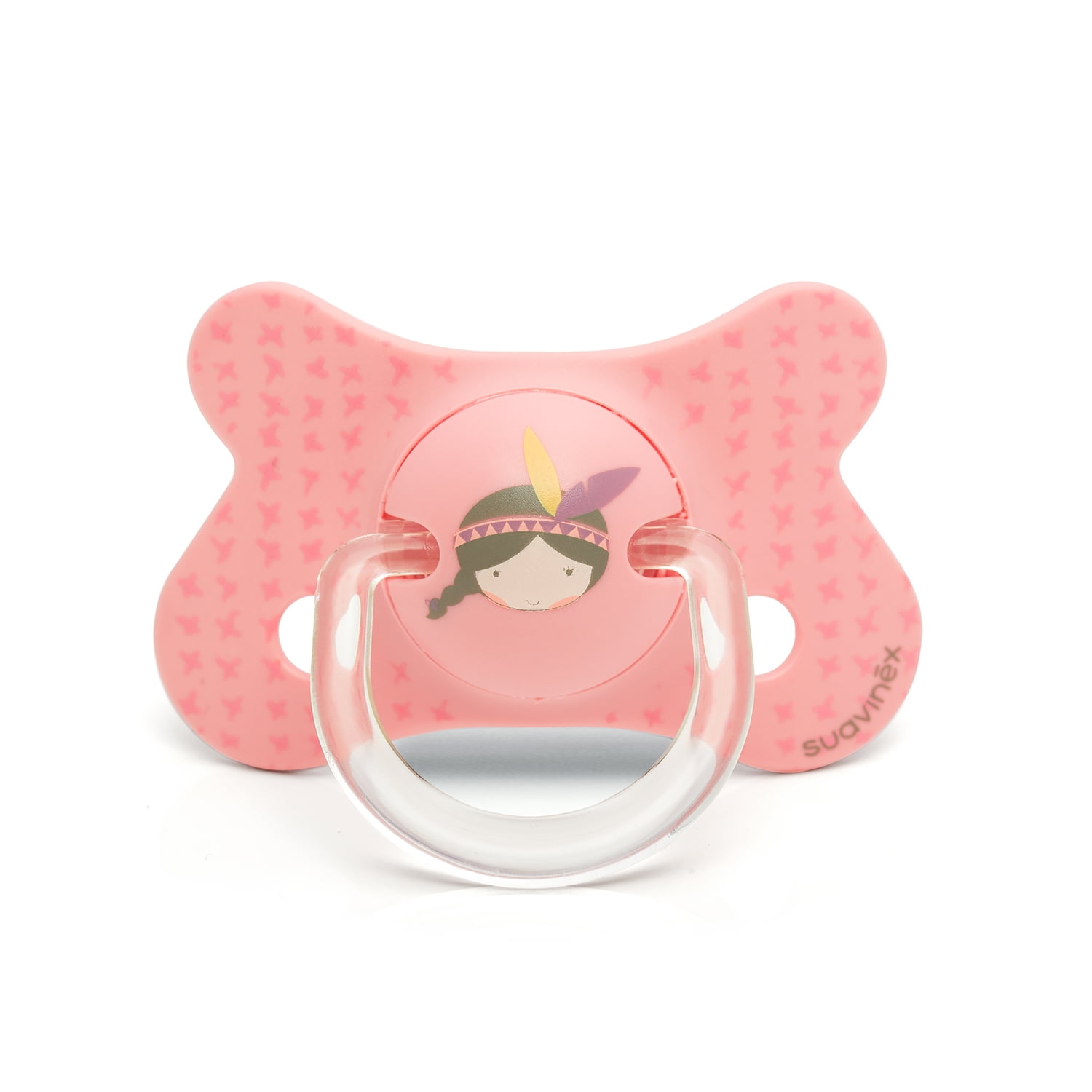 Suavinex - Chupete Fusion Anatomico Silicona 4- 18 Meses Indio/rosado