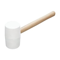 Magideal - Martillo De Mazo De Goma, Mazo De Cabeza De Goma Blanca, Cómodo Cabezal De Martillo De Goma Para Carpintería, Instalación De Azulejos, Camping, Bricol 810 Gramos