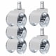 thumbnail image 2 of 5 Uds. de Ruedas para Ordenador Y Oficina, Ruedas de Suelo de Pu, Ruedas de Repuesto Universales, Ruedas de Oficina de 2,5 Pulgadas, Piezas para Muebl Blanco B, 2 of 5