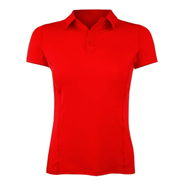 Polera Dry Fit Con Cuello Manga Corta Mujer