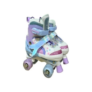 Genérico - Patin 4 Ruedas Con Luces Y Kit Talla M 35 38 Multicolor2