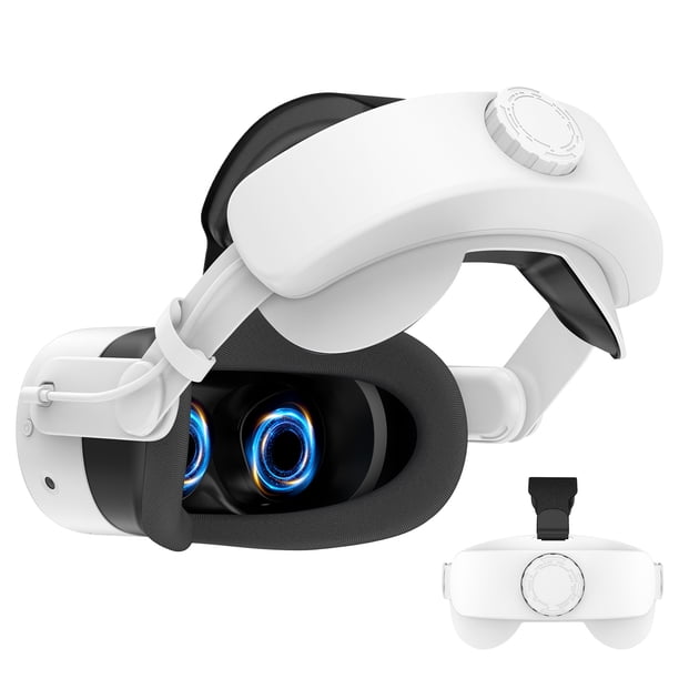 Diadema con batería para Meta Quest 3S, batería de 10000mAh, puede extender 8 horas de tiempo de juego, diadema ajustable mejora el soporte y el equilibrio