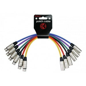 Kirlin - Juego 6 Cables Microfono 0,6M Xlr Macho-Hembra Mp6-480-0.6M