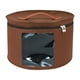 thumbnail image 2 of Caja Para Sombreros, Caja Organizadora Redonda De Fieltro Portátil Para Armario, Ropa, Almacenamiento De Juguetes, Marrón, 43x26cm, 2 of 5