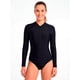 thumbnail image 1 of Traje de baño mujer deportivo manga larga cierre negro, 1 of 2
